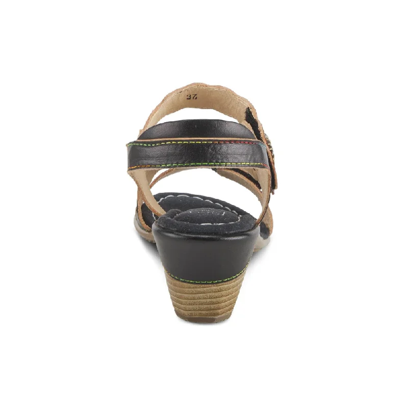 L'Artiste By Spring Step Aromas Sandal Black Multi Leather (Women's)