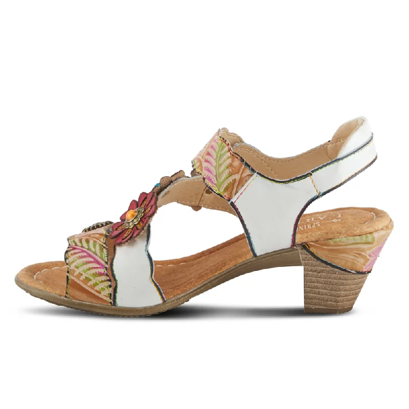 L'Artiste By Spring Step Aromas Sandal White Multi Leather (Women's)