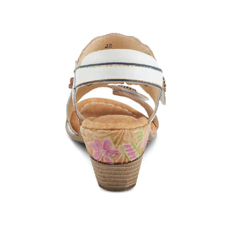 L'Artiste By Spring Step Aromas Sandal White Multi Leather (Women's)