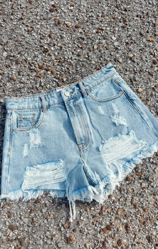 Destroyed Denim Shorts