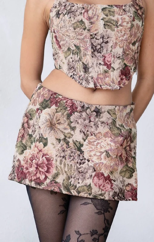 Fallsom Tapestry Mini Skirt