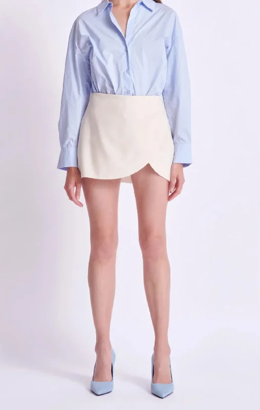 High Waist Overlay Skort