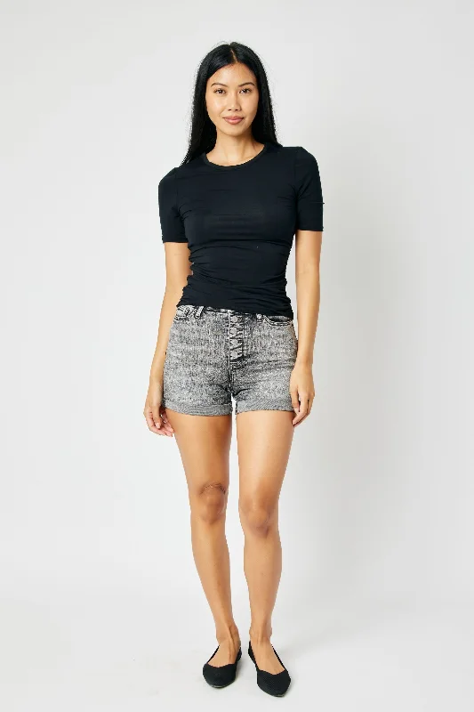 Judy Blue Reg/Plus High Waist Button Fly Shorts