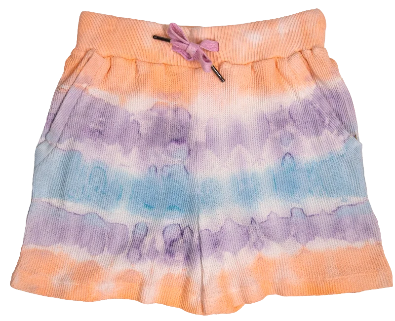 Simply Southern Dawn Tie Dye Waffle Shorts