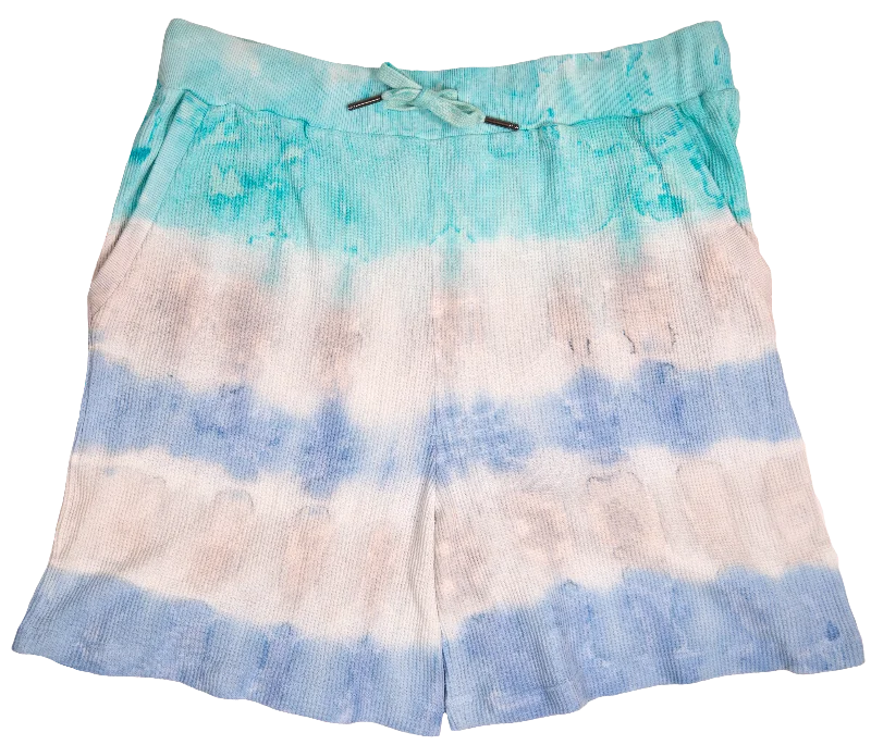 Simply Southern Waves Tie Dye Waffle Shorts