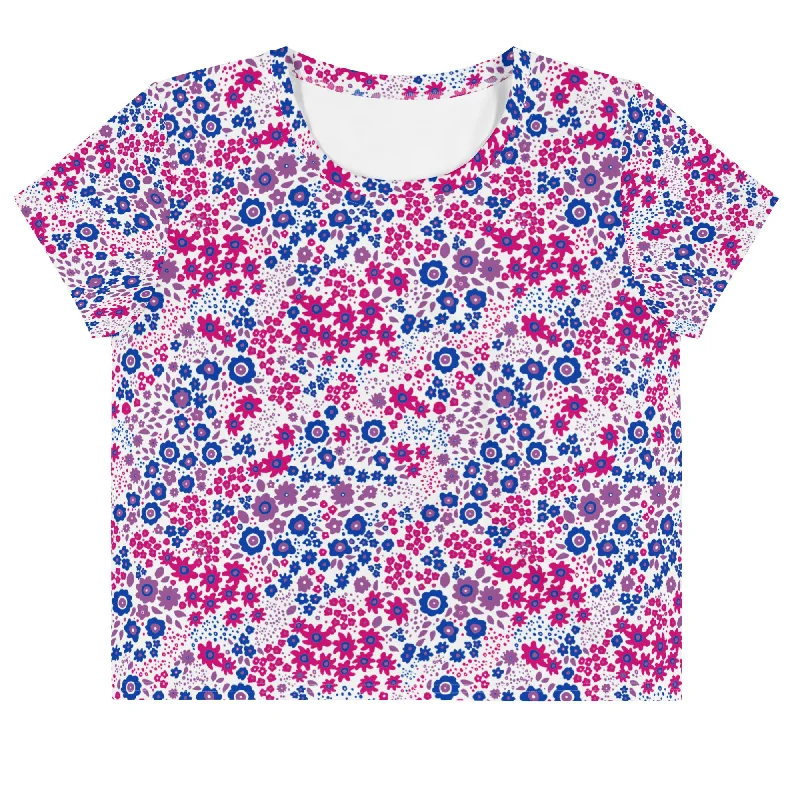 Bisexual Flowers Crop Tee