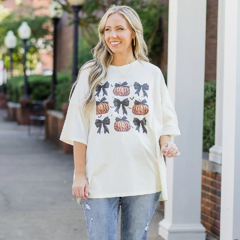 Fierce Halloween Boyfriend Tee, Ivory