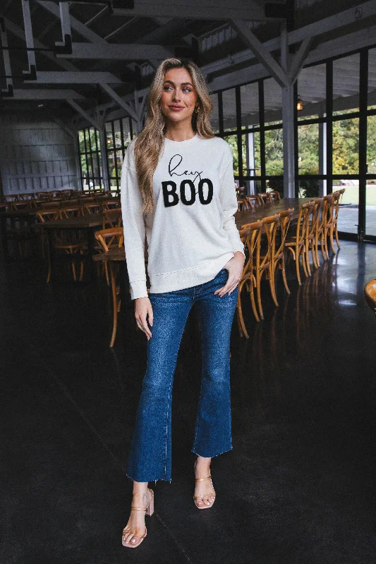 Savannah Hey Boo Sweatshirt, Putty