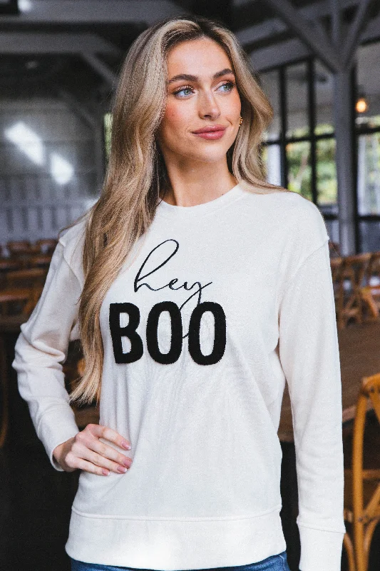 Savannah Hey Boo Sweatshirt, Putty