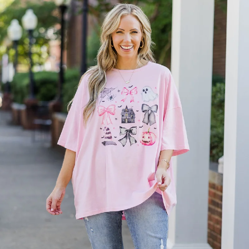 Maliboo Barbie Boyfriend Tee, Cream Pink