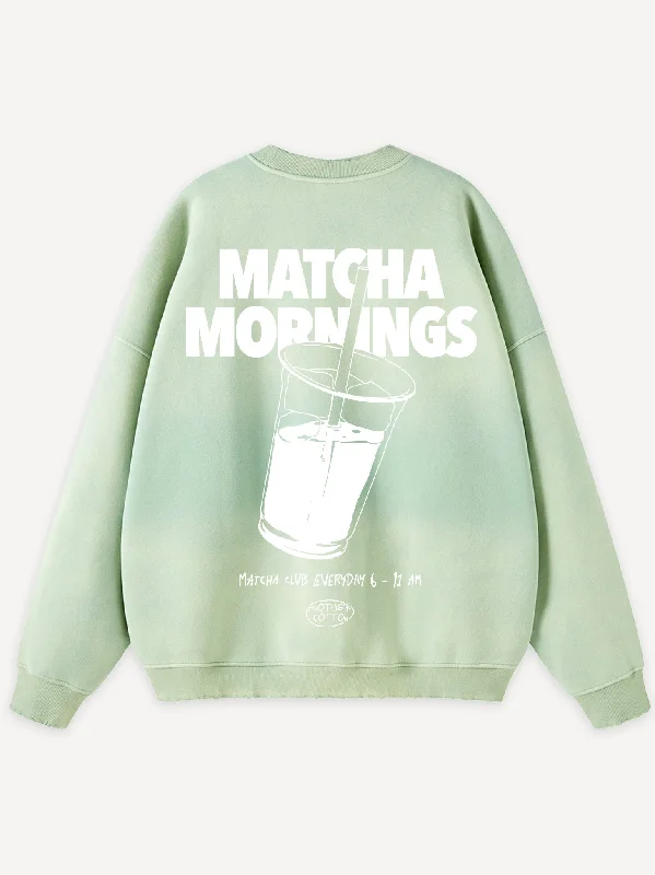 Matcha Mornings Oversized Sweatshirt