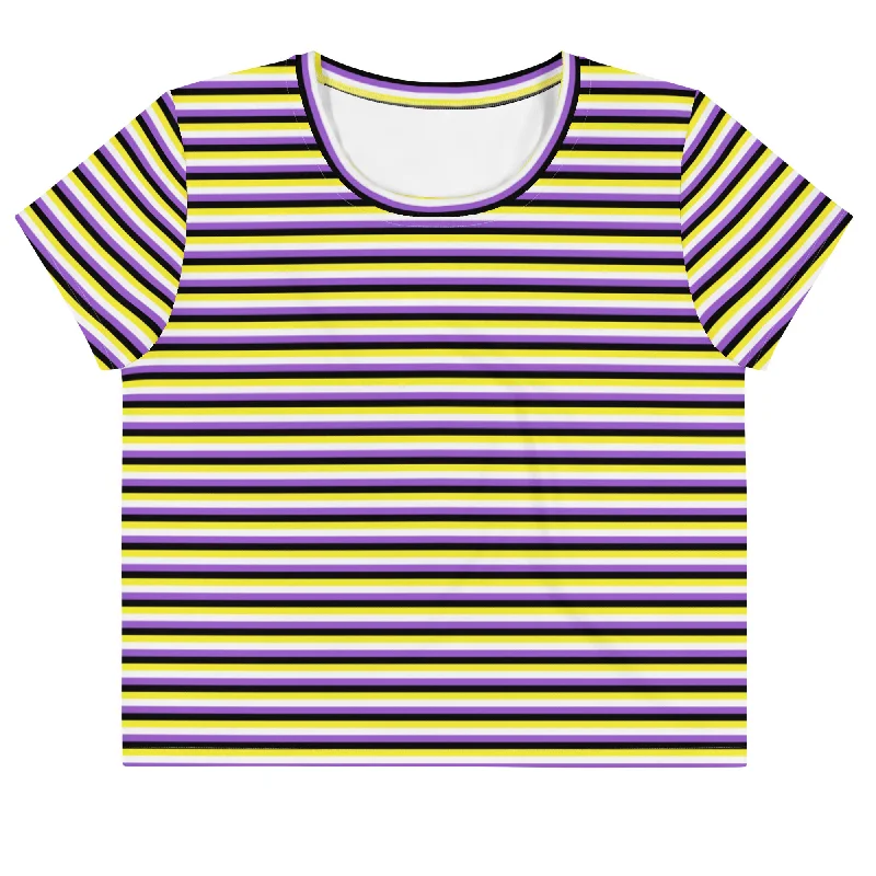 Non-Binary Flag Crop Tee