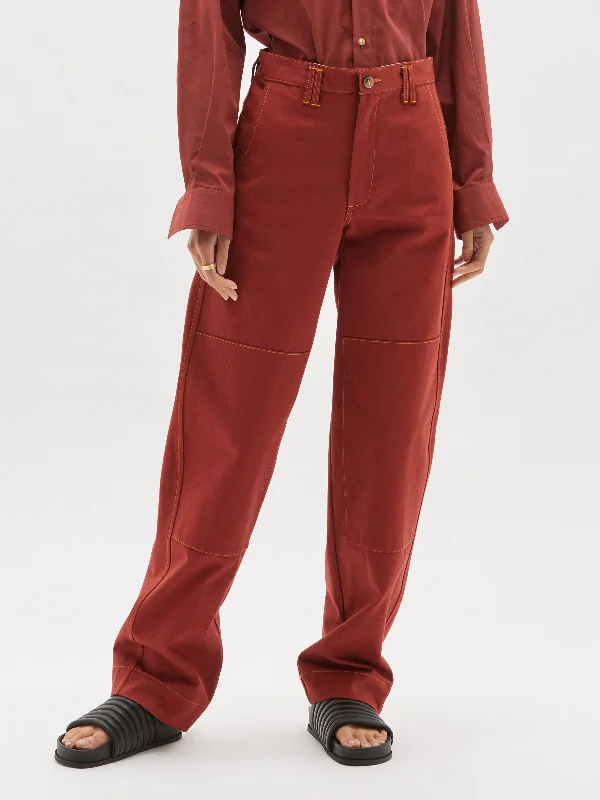 organic twill double knee pant