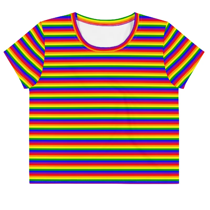 Rainbow Flag Crop Tee