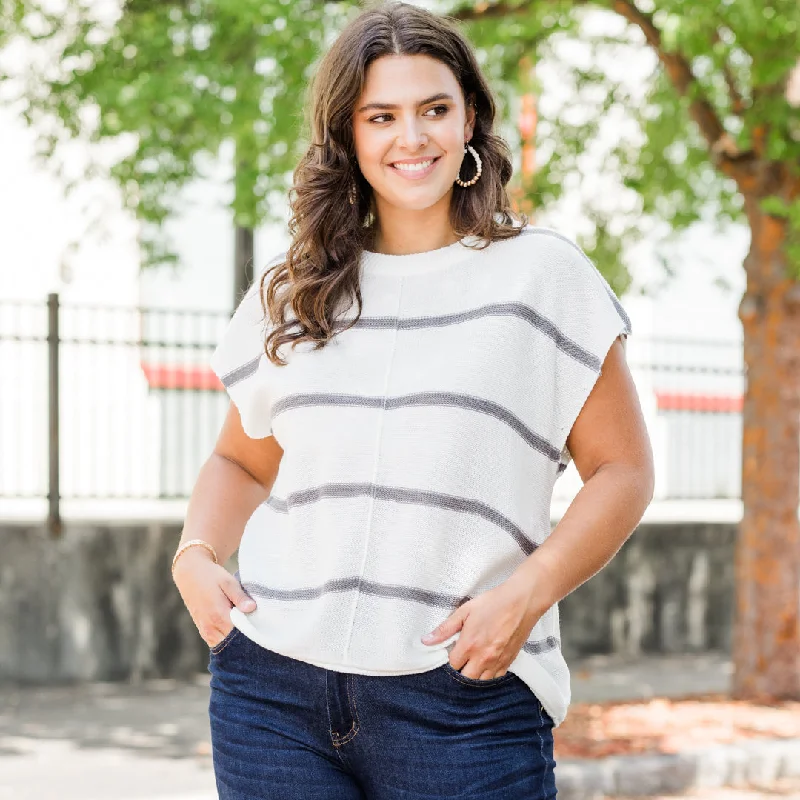 Saturday With The Girls Top, Ivory