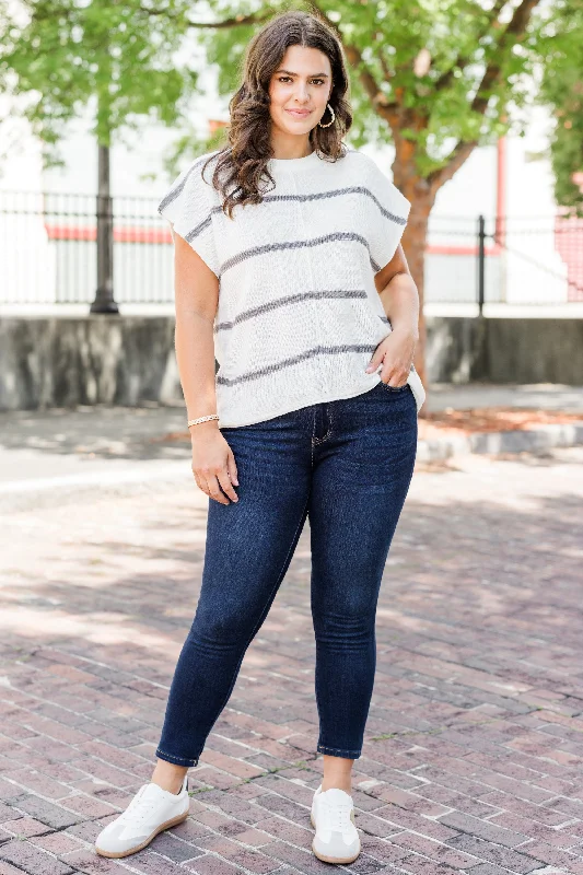 Saturday With The Girls Top, Ivory