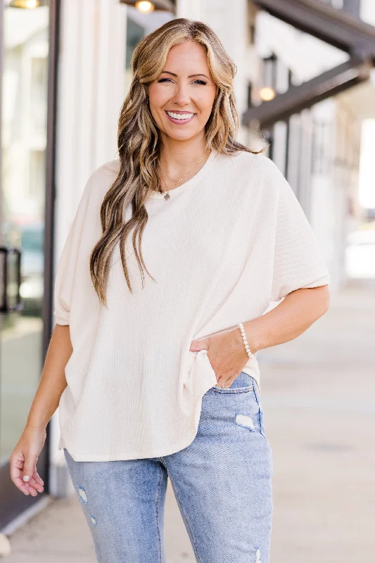 Serene Breeze Top, Cream