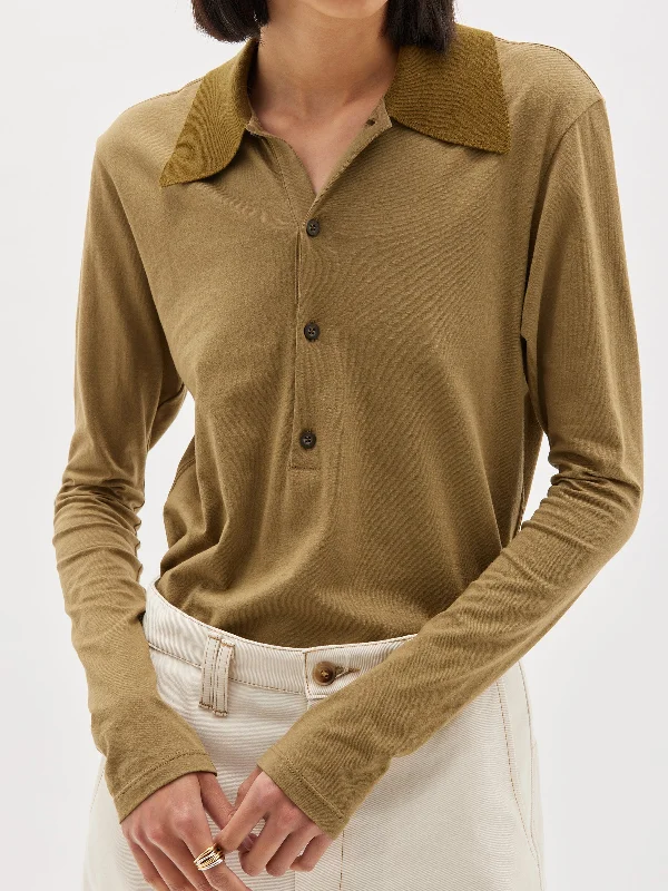 slim fit polo long sleeve t.shirt