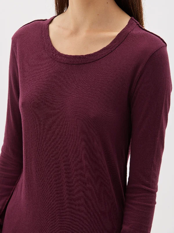 slim seam detail long sleeve t.shirt