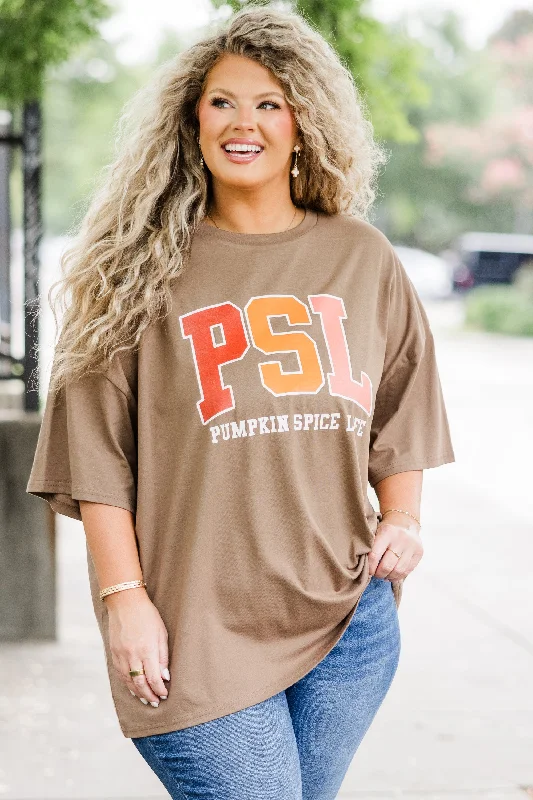 Spice of Life Boyfriend Tee, Espresso