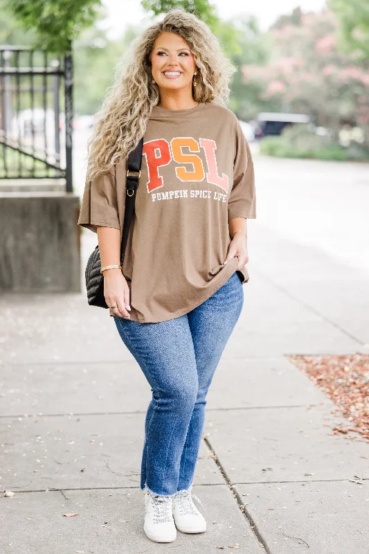 Spice of Life Boyfriend Tee, Espresso