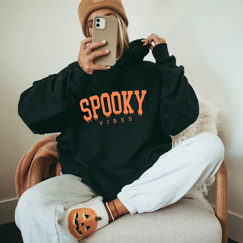 Spooky Vibes Puff Print Hoodie