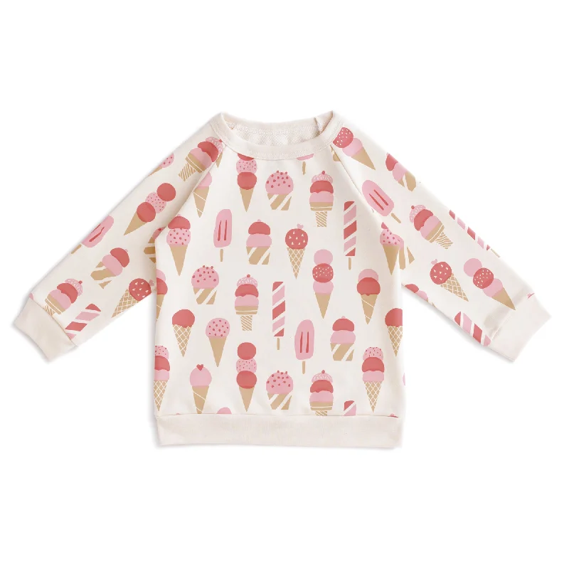 Sweatshirt - Ice Cream Red & Pink