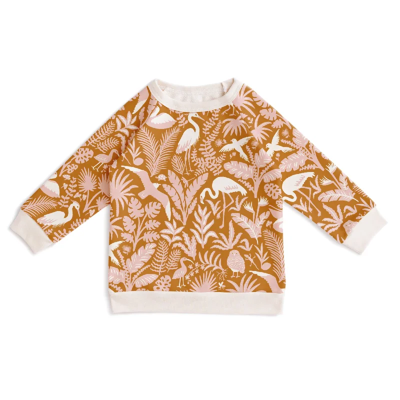 Sweatshirt - Tropical Birds Gold