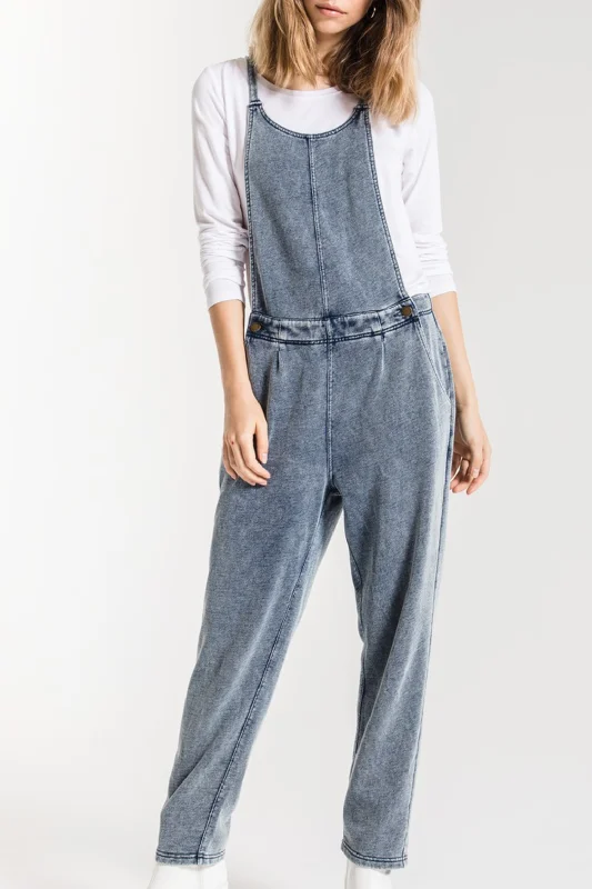 The Knit Denim Overalls