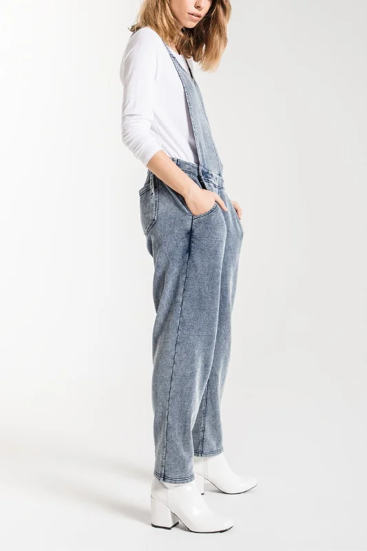 The Knit Denim Overalls