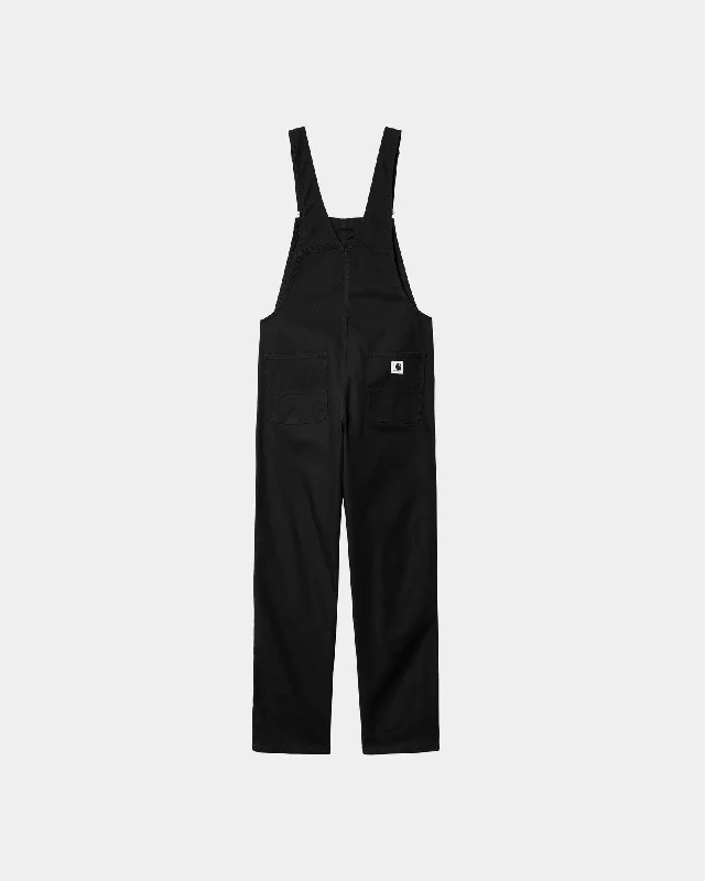 Women's Bib Overall Straight | Black