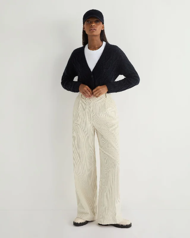 Women's Florence Cord Wide Leg Pant Off White