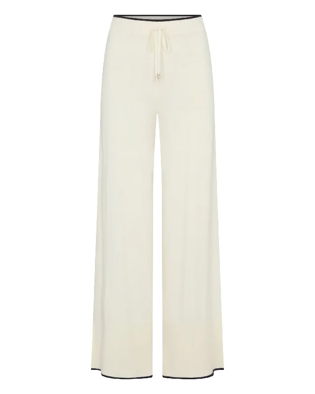 Women's Cotton Cashmere Pants New Ivory White