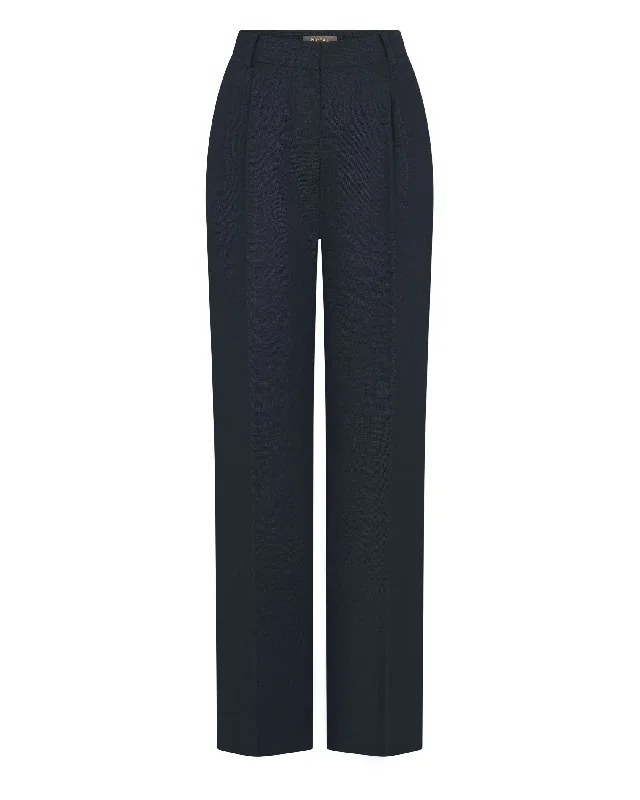 Women's Florence Linen Pants Navy Blue