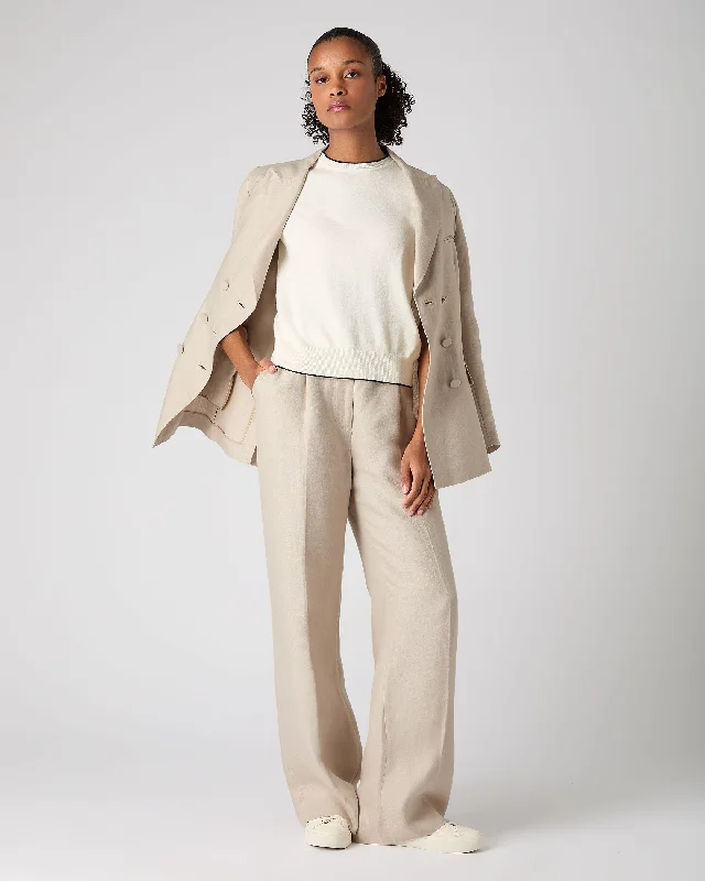 Women's Florence Linen Pants Oat Brown