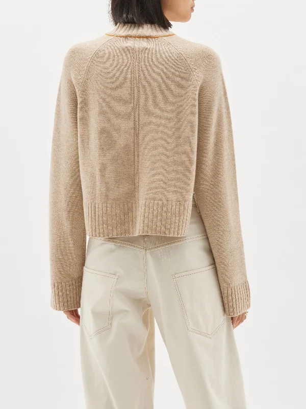 wool cashmere chunky crew knit