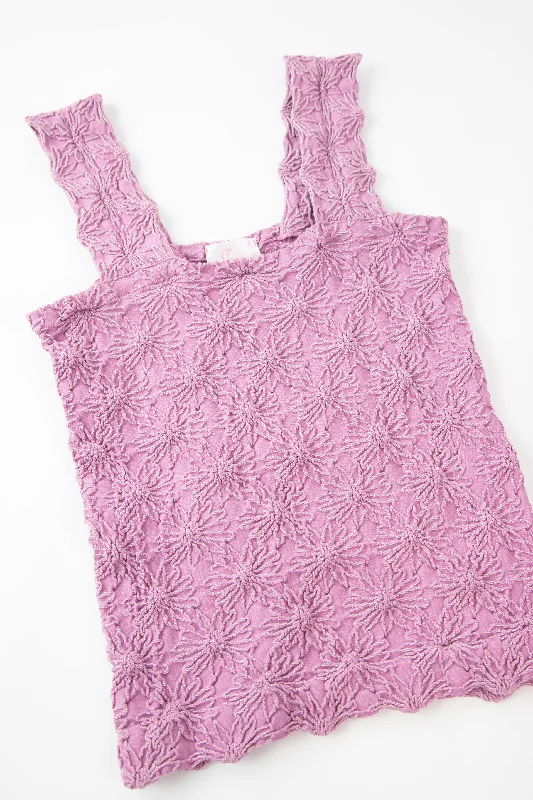 Alyson Floral Jacquard Tank, Vintage Pink