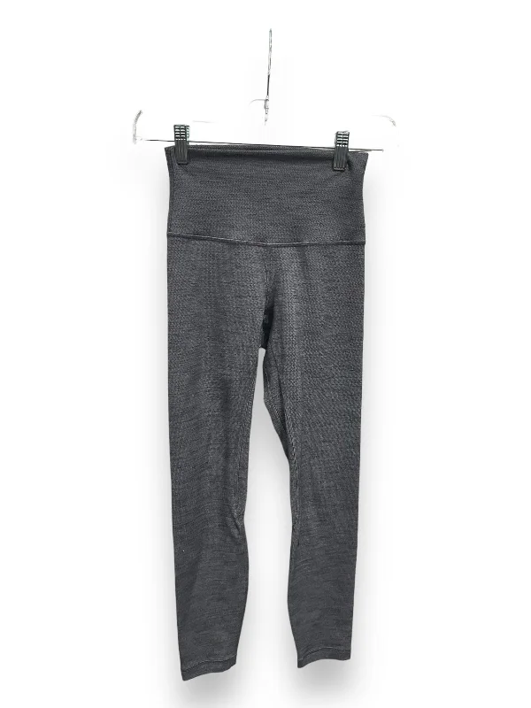 Athletic Leggings By Lululemon In Grey, Size: Xs