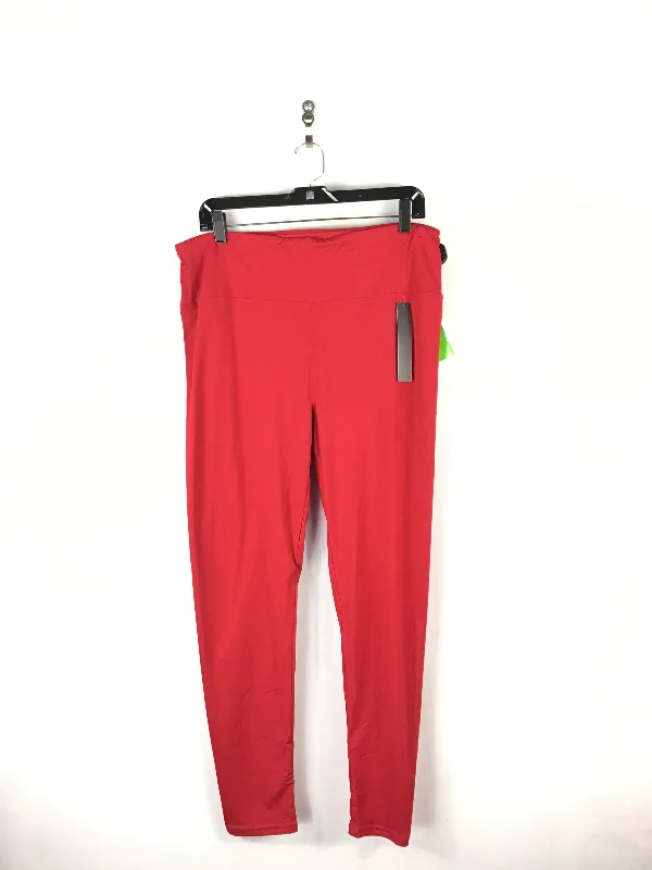 Pants Leggings By Clothes Mentor In Red, Size: 2x