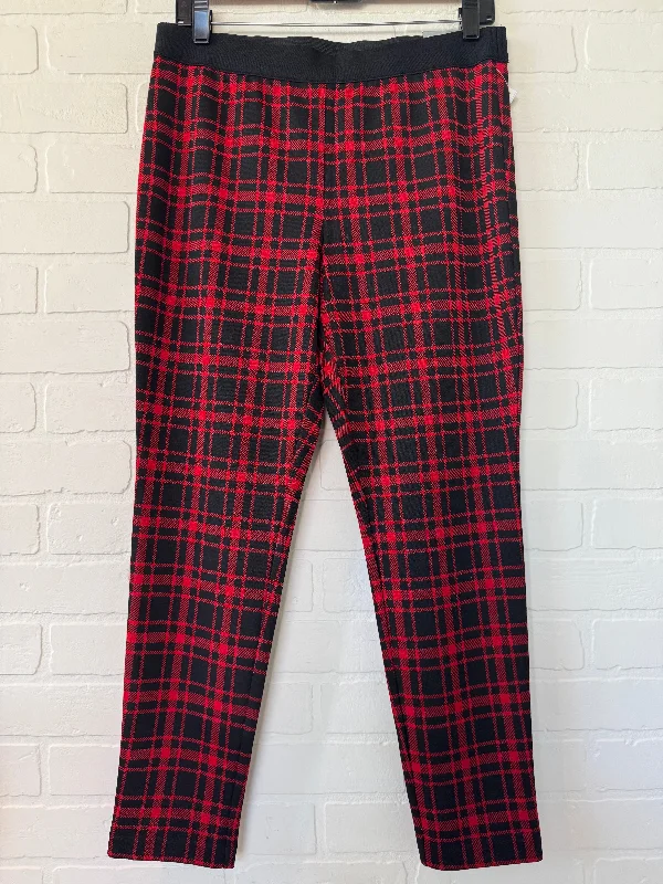 Pants Leggings By Talbots In Black & Red, Size: 10