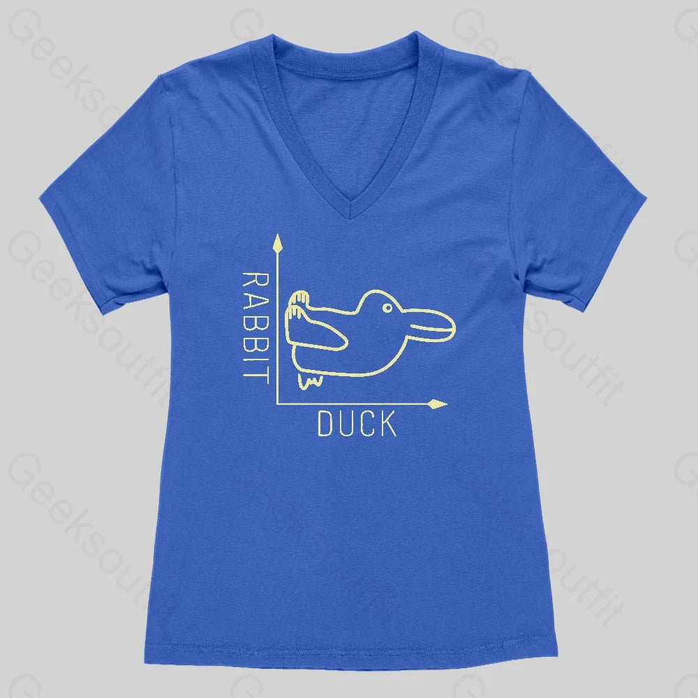 Rabbit or Duck Women's V-Neck T-shirt