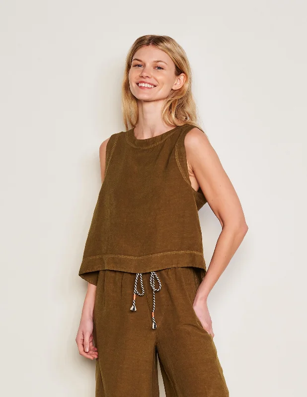 Sundry Shell Tank in Olive