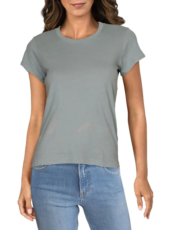 Womens Distressed Garment Dyed T-Shirt