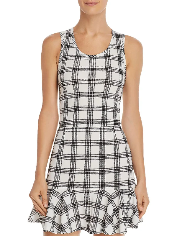 Womens Plaid Racerback Tank Top